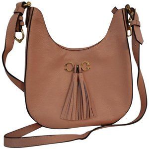 NEW ❤️ C. Wonder Shoulder Bag / Pink Pebbled Leather Cross B…